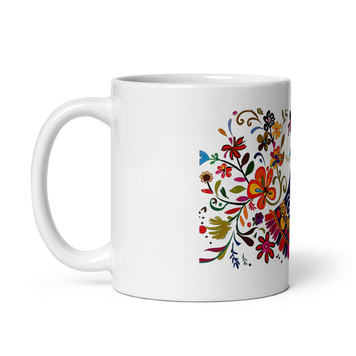 Celia Exclusive Name Art Piece Home Office Work Coffee Mug Mexican Spanish Pride Gift Cup One-Of-A-Kind Calligraphy White Glossy Mug | C1 Mexicada