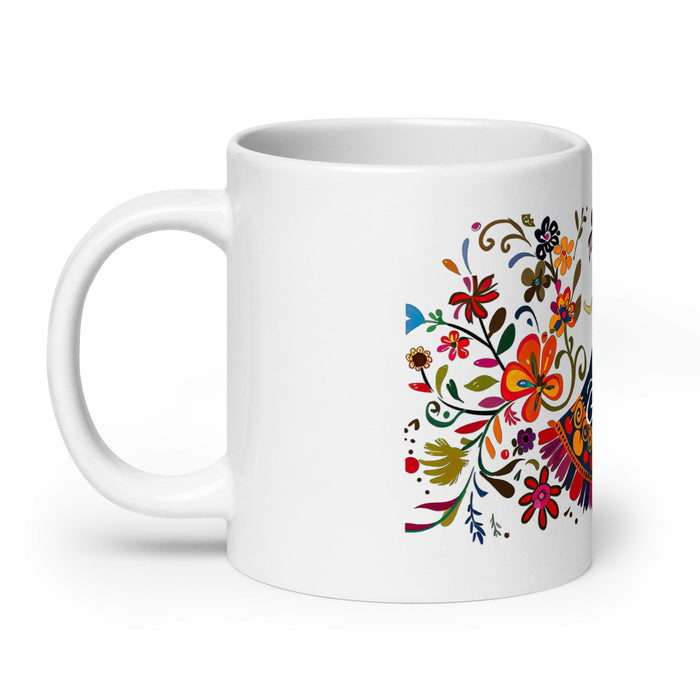 Celia Exclusive Name Art Piece Home Office Work Coffee Mug Mexican Spanish Pride Gift Cup One-Of-A-Kind Calligraphy White Glossy Mug | C1 Mexicada