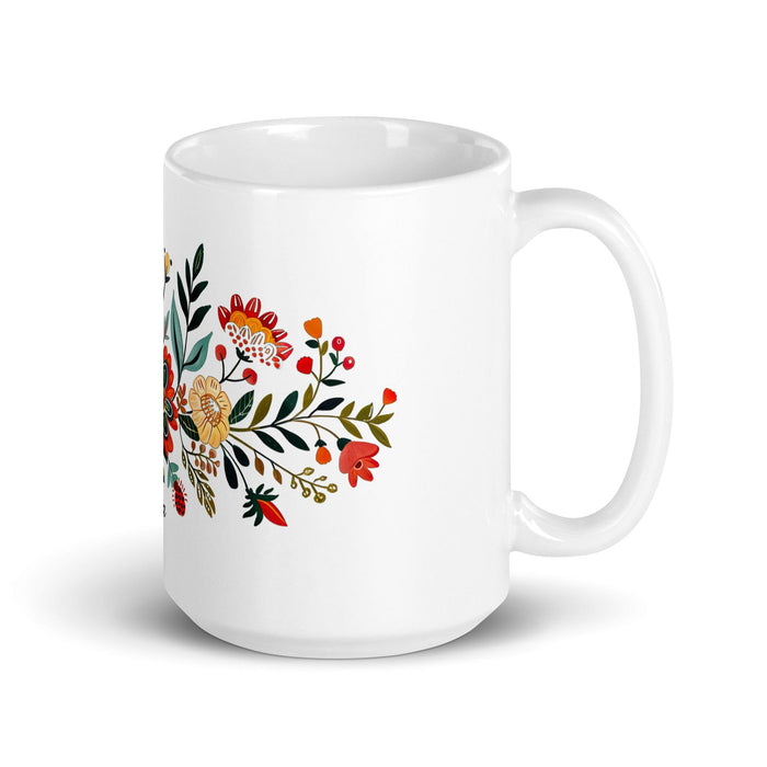 Celia Exclusive Name Art Piece Home Office Work Coffee Mug Mexican Spanish Pride Gift Cup One-Of-A-Kind Calligraphy White Glossy Mug | C10 Mexicada 15 oz