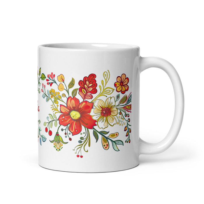 Celia Exclusive Name Art Piece Home Office Work Coffee Mug Mexican Spanish Pride Gift Cup One-Of-A-Kind Calligraphy White Glossy Mug | C11 Mexicada 11 oz