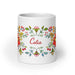 Celia Exclusive Name Art Piece Home Office Work Coffee Mug Mexican Spanish Pride Gift Cup One-Of-A-Kind Calligraphy White Glossy Mug | C11 Mexicada