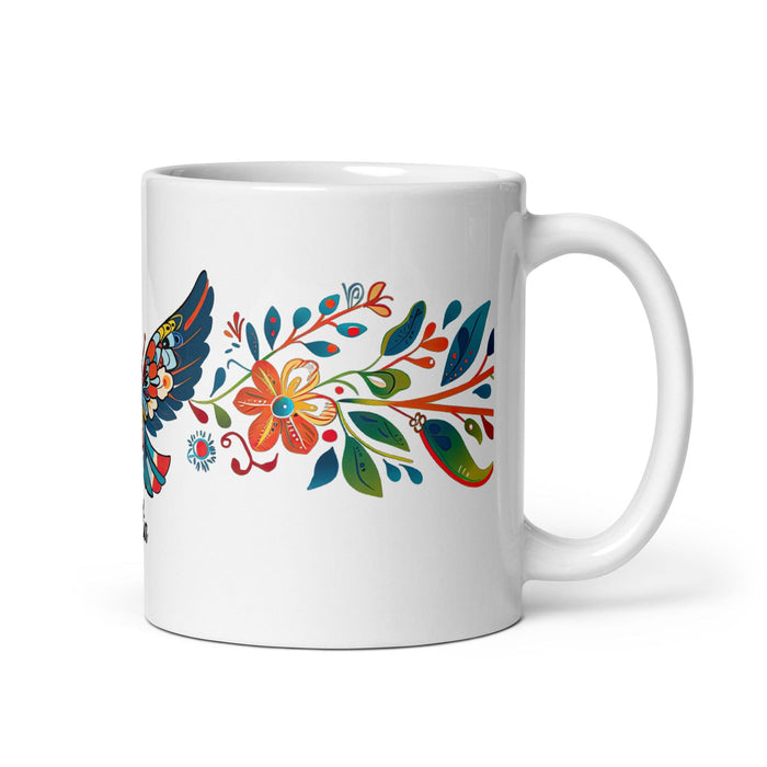 Celia Exclusive Name Art Piece Home Office Work Coffee Mug Mexican Spanish Pride Gift Cup One-Of-A-Kind Calligraphy White Glossy Mug | C12 Mexicada 11 oz