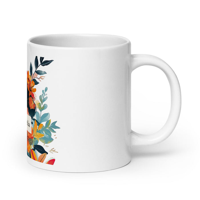 Celia Exclusive Name Art Piece Home Office Work Coffee Mug Mexican Spanish Pride Gift Cup One-Of-A-Kind Calligraphy White Glossy Mug | C13 Mexicada 20 oz