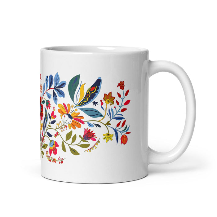 Celia Exclusive Name Art Piece Home Office Work Coffee Mug Mexican Spanish Pride Gift Cup One-Of-A-Kind Calligraphy White Glossy Mug | C14 Mexicada 11 oz