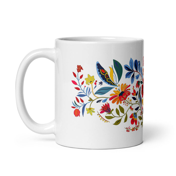 Celia Exclusive Name Art Piece Home Office Work Coffee Mug Mexican Spanish Pride Gift Cup One-Of-A-Kind Calligraphy White Glossy Mug | C14 Mexicada