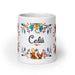 Celia Exclusive Name Art Piece Home Office Work Coffee Mug Mexican Spanish Pride Gift Cup One-Of-A-Kind Calligraphy White Glossy Mug | C18 Mexicada