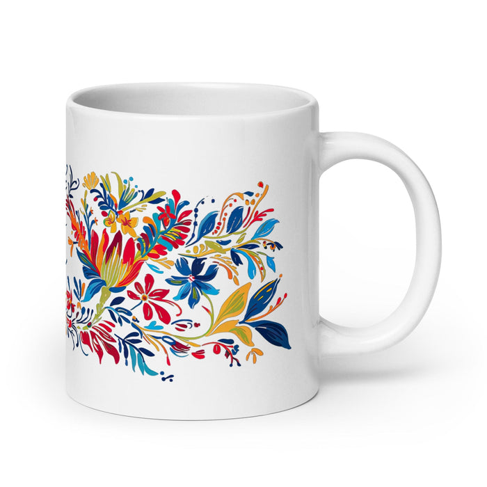 Celia Exclusive Name Art Piece Home Office Work Coffee Mug Mexican Spanish Pride Gift Cup One-Of-A-Kind Calligraphy White Glossy Mug | C19 Mexicada 20 oz