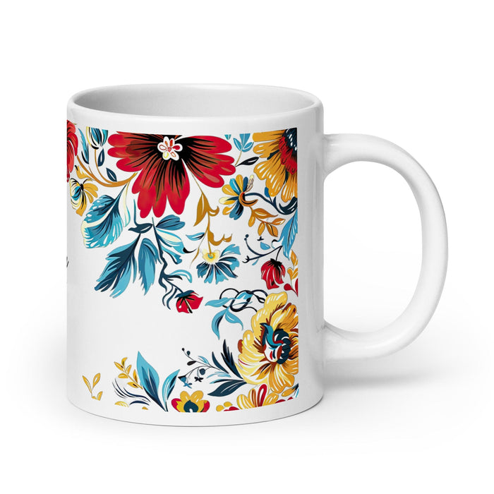 Celia Exclusive Name Art Piece Home Office Work Coffee Mug Mexican Spanish Pride Gift Cup One-Of-A-Kind Calligraphy White Glossy Mug | C21 Mexicada 20 oz