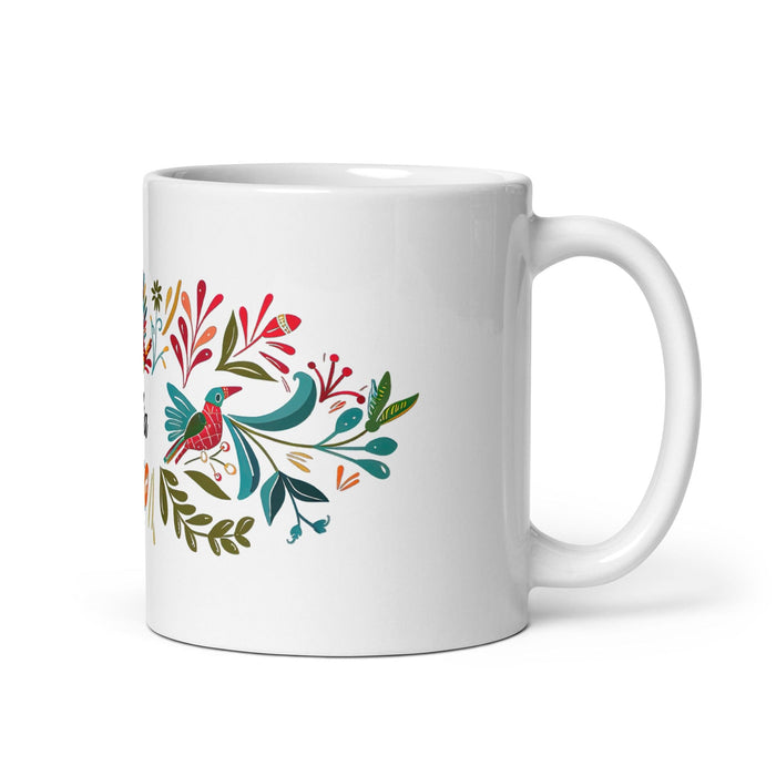 Celia Exclusive Name Art Piece Home Office Work Coffee Mug Mexican Spanish Pride Gift Cup One-Of-A-Kind Calligraphy White Glossy Mug | C22 Mexicada 11 oz