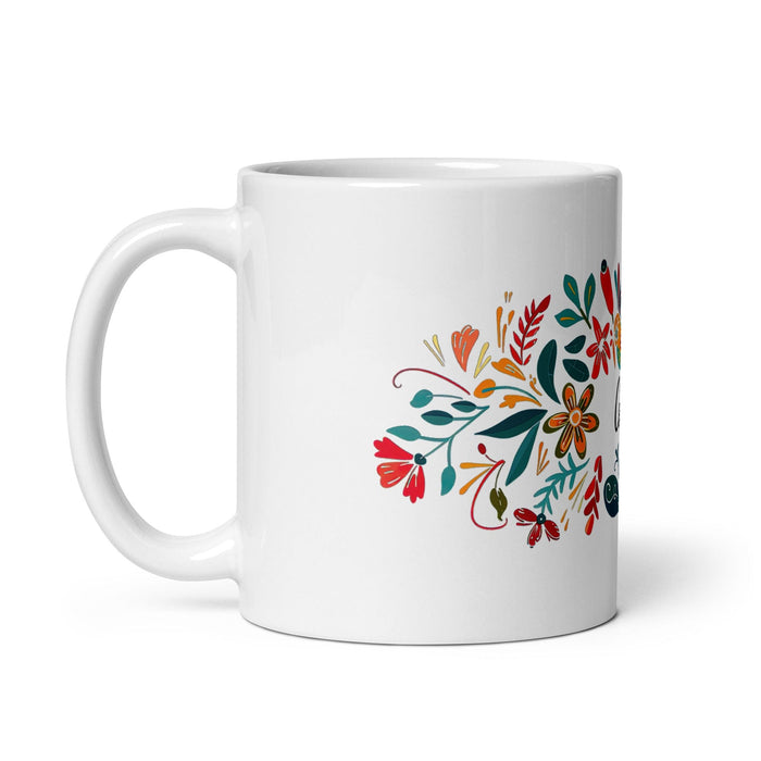 Celia Exclusive Name Art Piece Home Office Work Coffee Mug Mexican Spanish Pride Gift Cup One-Of-A-Kind Calligraphy White Glossy Mug | C22 Mexicada