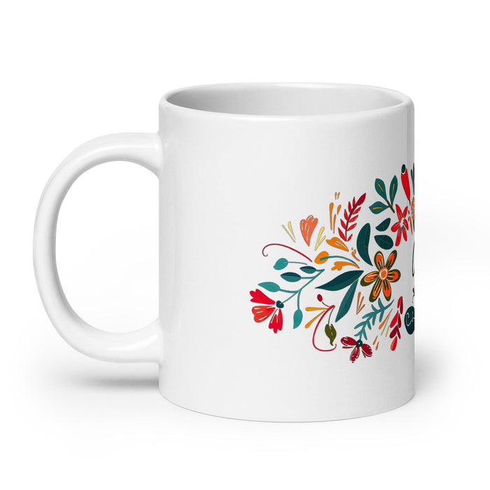 Celia Exclusive Name Art Piece Home Office Work Coffee Mug Mexican Spanish Pride Gift Cup One-Of-A-Kind Calligraphy White Glossy Mug | C22 Mexicada