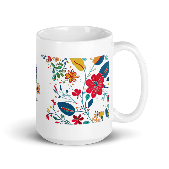 Celia Exclusive Name Art Piece Home Office Work Coffee Mug Mexican Spanish Pride Gift Cup One-Of-A-Kind Calligraphy White Glossy Mug | C23 Mexicada 15 oz