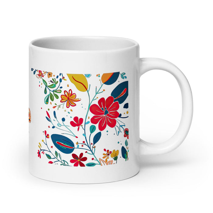 Celia Exclusive Name Art Piece Home Office Work Coffee Mug Mexican Spanish Pride Gift Cup One-Of-A-Kind Calligraphy White Glossy Mug | C23 Mexicada 20 oz