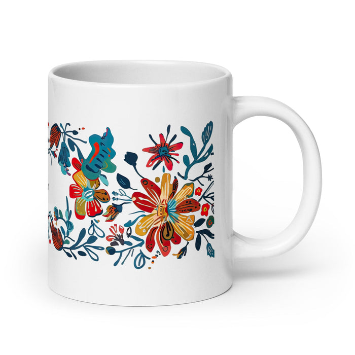 Celia Exclusive Name Art Piece Home Office Work Coffee Mug Mexican Spanish Pride Gift Cup One-Of-A-Kind Calligraphy White Glossy Mug | C25 Mexicada 20 oz