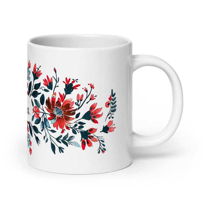 Celia Exclusive Name Art Piece Home Office Work Coffee Mug Mexican Spanish Pride Gift Cup One-Of-A-Kind Calligraphy White Glossy Mug | C5 Mexicada 20 oz