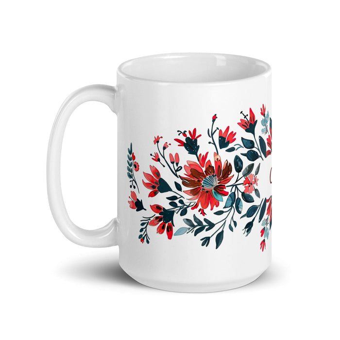 Celia Exclusive Name Art Piece Home Office Work Coffee Mug Mexican Spanish Pride Gift Cup One-Of-A-Kind Calligraphy White Glossy Mug | C5 Mexicada