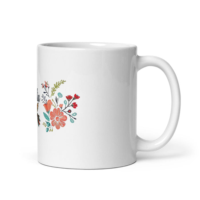 Celia Exclusive Name Art Piece Home Office Work Coffee Mug Mexican Spanish Pride Gift Cup One-Of-A-Kind Calligraphy White Glossy Mug | C6 Mexicada 11 oz