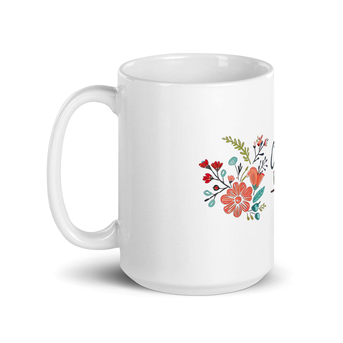 Celia Exclusive Name Art Piece Home Office Work Coffee Mug Mexican Spanish Pride Gift Cup One-Of-A-Kind Calligraphy White Glossy Mug | C6 Mexicada