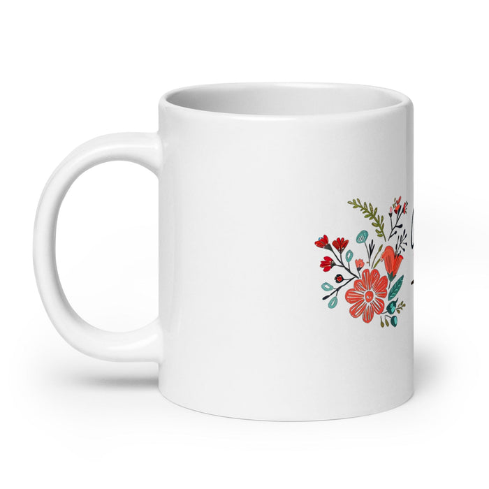 Celia Exclusive Name Art Piece Home Office Work Coffee Mug Mexican Spanish Pride Gift Cup One-Of-A-Kind Calligraphy White Glossy Mug | C6 Mexicada