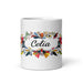 Celia Exclusive Name Art Piece Home Office Work Coffee Mug Mexican Spanish Pride Gift Cup One-Of-A-Kind Calligraphy White Glossy Mug | C7 Mexicada