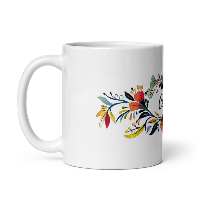 Celia Exclusive Name Art Piece Home Office Work Coffee Mug Mexican Spanish Pride Gift Cup One-Of-A-Kind Calligraphy White Glossy Mug | C7 Mexicada