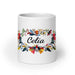 Celia Exclusive Name Art Piece Home Office Work Coffee Mug Mexican Spanish Pride Gift Cup One-Of-A-Kind Calligraphy White Glossy Mug | C7 Mexicada