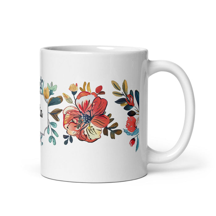 Celia Exclusive Name Art Piece Home Office Work Coffee Mug Mexican Spanish Pride Gift Cup One-Of-A-Kind Calligraphy White Glossy Mug | C8 Mexicada 11 oz