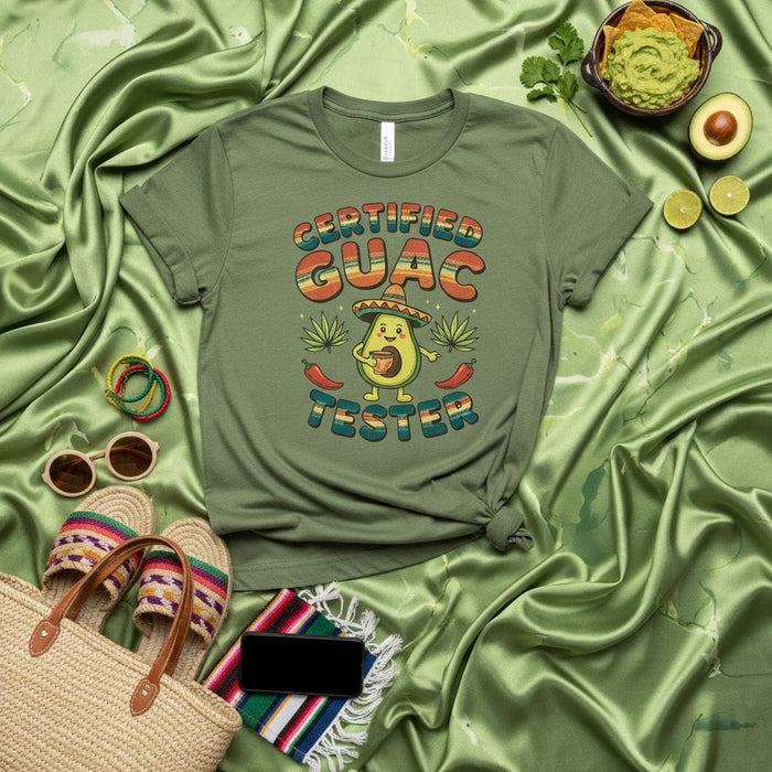 Certified Guac Tester Funny Avocado T-Shirt, Cinco de Mayo, Mexican Food Lover Tee, Summer Vacation Shirt, Guacamole Lover Gift, Unisex Graphic Tee, Foodie Shirt, Avocado Graphic Apparel Mexicada