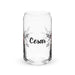 César Exclusive Name Art Piece Can-Shaped Glass Home Office Work Mexican Spanish Pride Gift Cup One-Of-A-Kind Calligraphy Glass | C24 Mexicada 16 oz (No Lid No Straw)