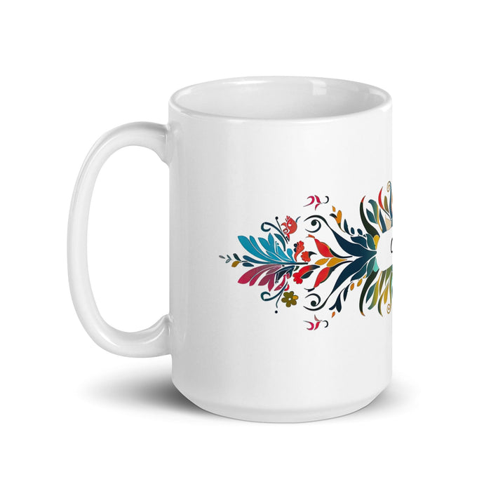 César Exclusive Name Art Piece Home Office Work Coffee Mug Mexican Spanish Pride Gift Cup One-Of-A-Kind Calligraphy White Glossy Mug | C12 Mexicada