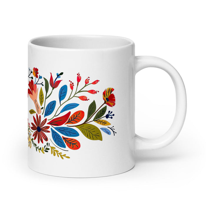 César Exclusive Name Art Piece Home Office Work Coffee Mug Mexican Spanish Pride Gift Cup One-Of-A-Kind Calligraphy White Glossy Mug | C13 Mexicada 20 oz