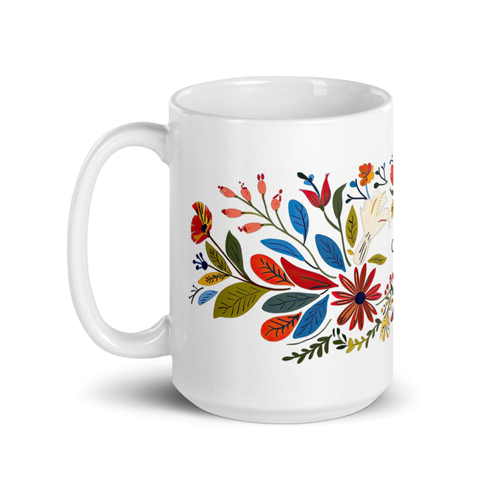 César Exclusive Name Art Piece Home Office Work Coffee Mug Mexican Spanish Pride Gift Cup One-Of-A-Kind Calligraphy White Glossy Mug | C13 Mexicada