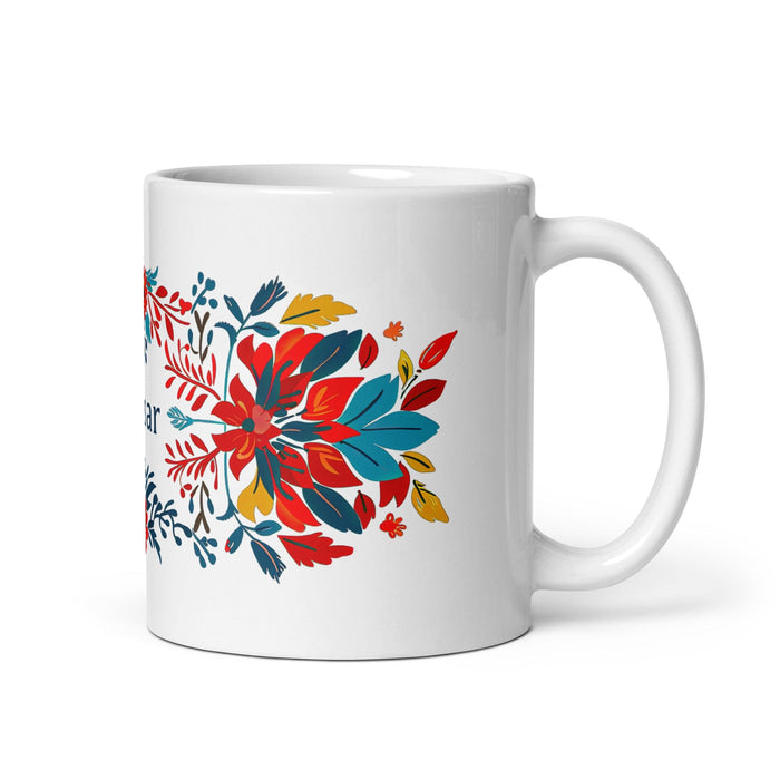 César Exclusive Name Art Piece Home Office Work Coffee Mug Mexican Spanish Pride Gift Cup One-Of-A-Kind Calligraphy White Glossy Mug | C19 Mexicada 11 oz