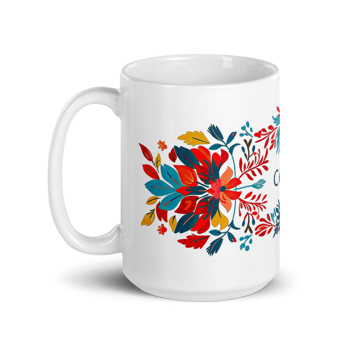 César Exclusive Name Art Piece Home Office Work Coffee Mug Mexican Spanish Pride Gift Cup One-Of-A-Kind Calligraphy White Glossy Mug | C19 Mexicada