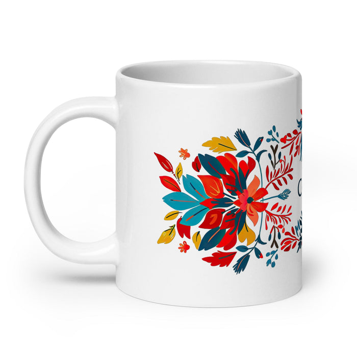 César Exclusive Name Art Piece Home Office Work Coffee Mug Mexican Spanish Pride Gift Cup One-Of-A-Kind Calligraphy White Glossy Mug | C19 Mexicada