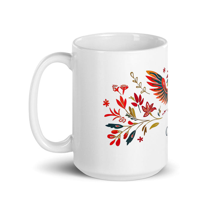 César Exclusive Name Art Piece Home Office Work Coffee Mug Mexican Spanish Pride Gift Cup One-Of-A-Kind Calligraphy White Glossy Mug | C21 Mexicada