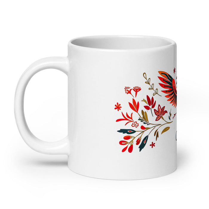 César Exclusive Name Art Piece Home Office Work Coffee Mug Mexican Spanish Pride Gift Cup One-Of-A-Kind Calligraphy White Glossy Mug | C21 Mexicada