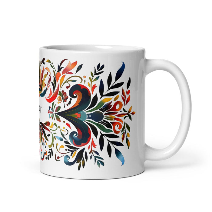 César Exclusive Name Art Piece Home Office Work Coffee Mug Mexican Spanish Pride Gift Cup One-Of-A-Kind Calligraphy White Glossy Mug | C23 Mexicada 11 oz