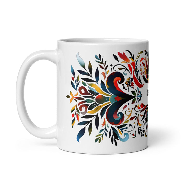 César Exclusive Name Art Piece Home Office Work Coffee Mug Mexican Spanish Pride Gift Cup One-Of-A-Kind Calligraphy White Glossy Mug | C23 Mexicada