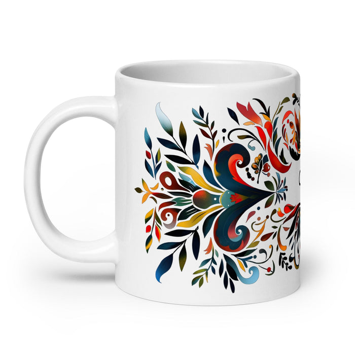 César Exclusive Name Art Piece Home Office Work Coffee Mug Mexican Spanish Pride Gift Cup One-Of-A-Kind Calligraphy White Glossy Mug | C23 Mexicada