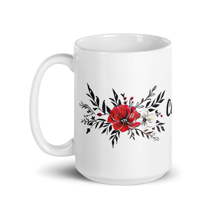 César Exclusive Name Art Piece Home Office Work Coffee Mug Mexican Spanish Pride Gift Cup One-Of-A-Kind Calligraphy White Glossy Mug | C24 Mexicada