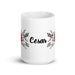 César Exclusive Name Art Piece Home Office Work Coffee Mug Mexican Spanish Pride Gift Cup One-Of-A-Kind Calligraphy White Glossy Mug | C24 Mexicada