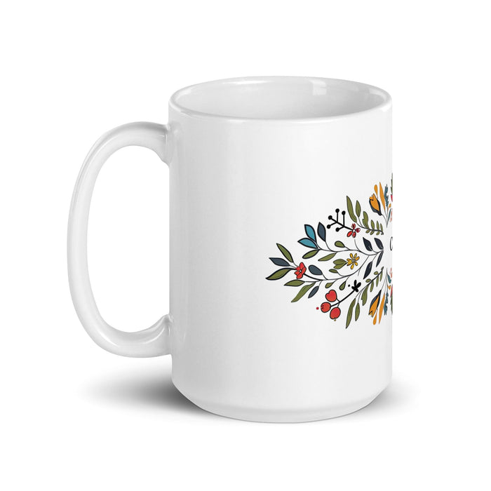 César Exclusive Name Art Piece Home Office Work Coffee Mug Mexican Spanish Pride Gift Cup One-Of-A-Kind Calligraphy White Glossy Mug | C6 Mexicada