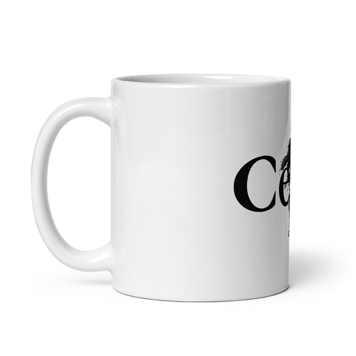 César Exclusive Name Art Piece Home Office Work Coffee Mug Mexican Spanish Pride Gift Cup One-Of-A-Kind Calligraphy White Glossy Mug | C9 Mexicada