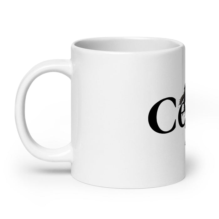 César Exclusive Name Art Piece Home Office Work Coffee Mug Mexican Spanish Pride Gift Cup One-Of-A-Kind Calligraphy White Glossy Mug | C9 Mexicada