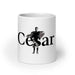 César Exclusive Name Art Piece Home Office Work Coffee Mug Mexican Spanish Pride Gift Cup One-Of-A-Kind Calligraphy White Glossy Mug | C9 Mexicada