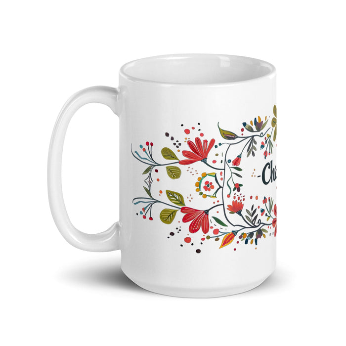 Chandler Exclusive Name Art Piece Home Office Work Coffee Mug Mexican Spanish Pride Gift Cup One-Of-A-Kind Calligraphy White Glossy Mug | C10 Mexicada