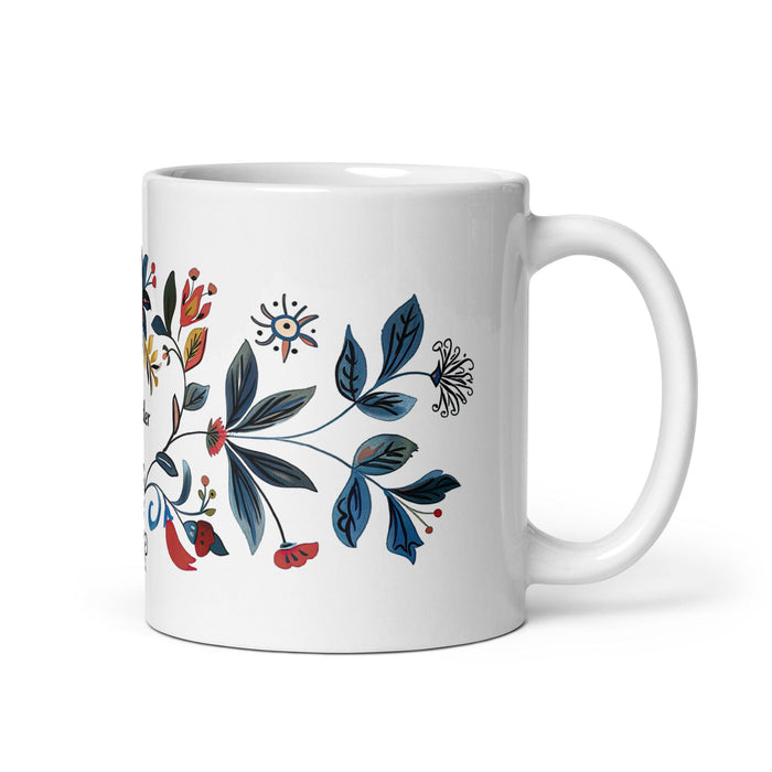 Chandler Exclusive Name Art Piece Home Office Work Coffee Mug Mexican Spanish Pride Gift Cup One-Of-A-Kind Calligraphy White Glossy Mug | C14 Mexicada 11 oz