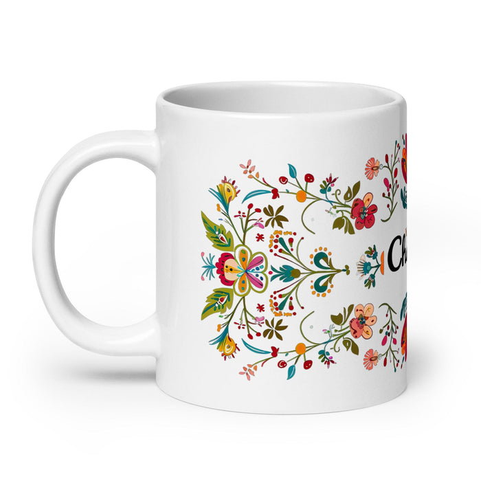 Chandler Exclusive Name Art Piece Home Office Work Coffee Mug Mexican Spanish Pride Gift Cup One-Of-A-Kind Calligraphy White Glossy Mug | C16 Mexicada