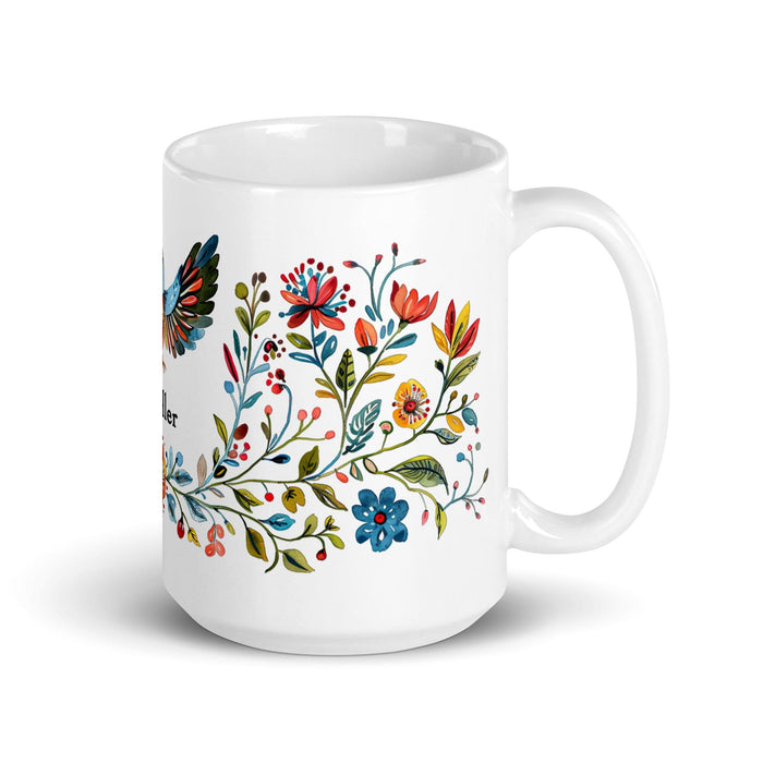 Chandler Exclusive Name Art Piece Home Office Work Coffee Mug Mexican Spanish Pride Gift Cup One-Of-A-Kind Calligraphy White Glossy Mug | C18 Mexicada 15 oz